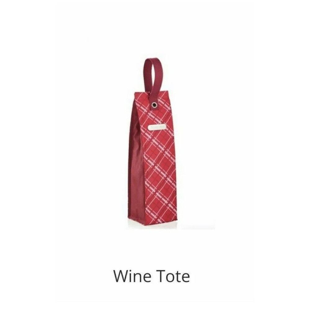 TUPPERWARE Wine / Bottle / Can Insulated Cooler Tote Bag Carrying Travel Case